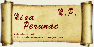 Miša Perunac vizit kartica